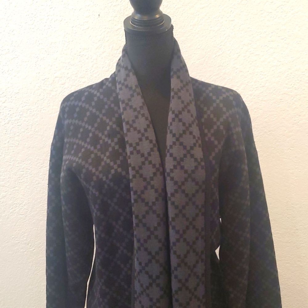 Ellen Tracy gorgeous, soft wool, reversible, long cardigan